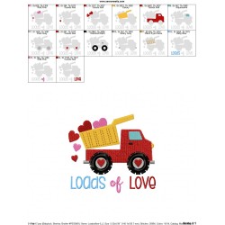 Loads of Love Embroidery Design Pattern-2