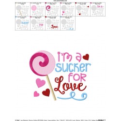 I'm a Sucker For Love Valentine Embroidery Design Pattern-2