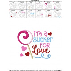 I'm a Sucker For Love Valentine Applique Design Pattern-2