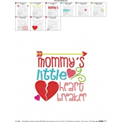 Mommy's Little Heart Breaker Embroidery Design Pattern-2