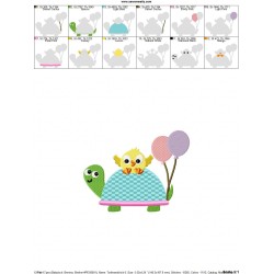 Turtle And Chick Embroidery Design Pattern-2