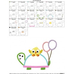 Turtle And Chick Applique Design Pattern-2
