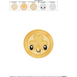 St.Patrick's Day Coin Kawaii Embroidery Design Pattern-2