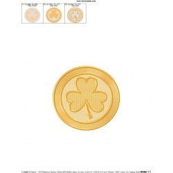 St.Patrick's Day Coin Embroidery Design Pattern-2