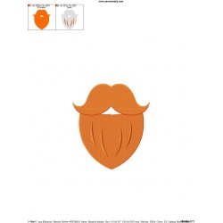 St.Patrick's Day Beard Embroidery Design Pattern-2