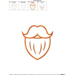 St.Patrick's Day Beard Applique Design Pattern-2