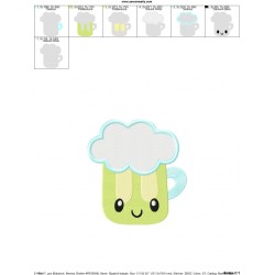 St.Patrick's Day Beer Kawaii Embroidery Design Pattern-2