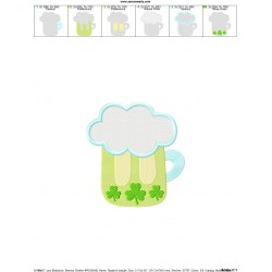 St.Patrick's Day Beer Embroidery Design Pattern-2