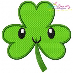 St.Patrick's Day Shamrock Kawaii Embroidery Design Pattern-1
