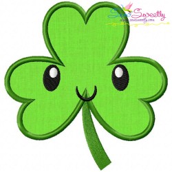St.Patrick's Day Shamrock Kawaii Applique Design Pattern-1