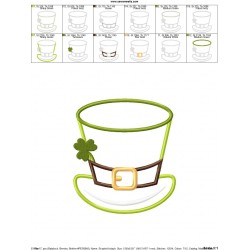 St-Patrick's Day Hat Applique Design Pattern-2