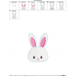 Easter Bunny Face Boy Embroidery Design Pattern-2