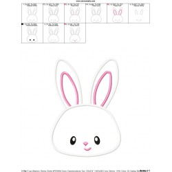 Easter Bunny Face Boy Applique Design Pattern-2