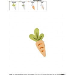 Fresh Carrot Embroidery Design Pattern-2