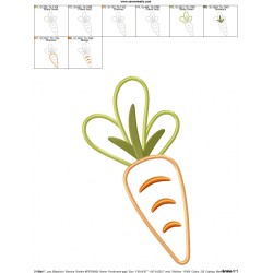 Fresh Carrot Applique Design Pattern-2