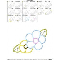 Spring Flowers-2 Applique Design Pattern-2