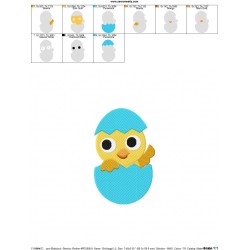 Easter Chick Egg Embroidery Design Pattern-2