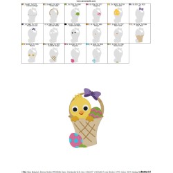 Easter Chick Basket Embroidery Design Pattern-2