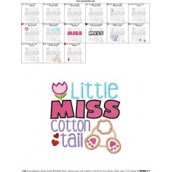 Little Miss Cotton Tail Applique Design Pattern-2