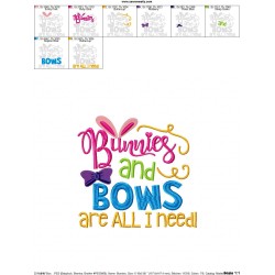 Bunnies And Bows Embroidery Design Pattern-2