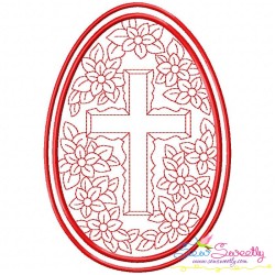 Bean Stitch Artistic Easter Egg Embroidery Design-9-1