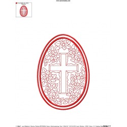 Bean Stitch Artistic Easter Egg Embroidery Design-9-2