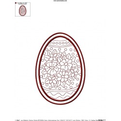 Bean Stitch Artistic Easter Egg Embroidery Design-6-2