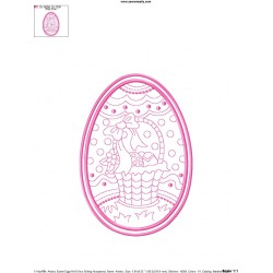Bean Stitch Artistic Easter Egg Embroidery Design-4-2