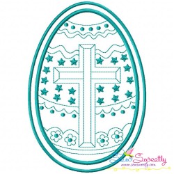 Bean Stitch Artistic Easter Egg Embroidery Design-2-1