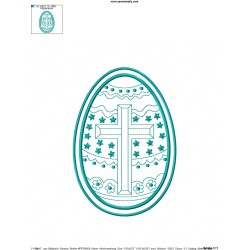 Bean Stitch Artistic Easter Egg Embroidery Design-2-2