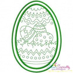 Bean Stitch Artistic Easter Eggs Embroidery Design Bundle-2