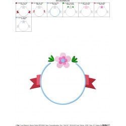 Summer Flower Frame-9 Embroidery Design Pattern-2
