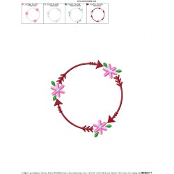 Summer Flower Frame-8 Embroidery Design Pattern-2