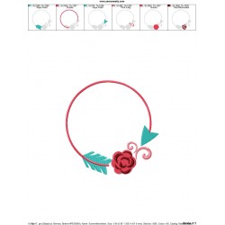 Summer Flower Frame-6 Embroidery Design Pattern-2