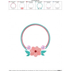 Summer Flower Frame-4 Embroidery Design Pattern-2