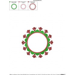 Summer Flower Frame-3 Embroidery Design Pattern-2