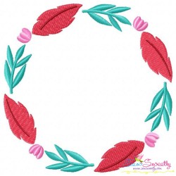 Summer Flower Frame-2 Embroidery Design Pattern-1
