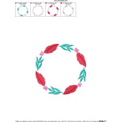 Summer Flower Frame-2 Embroidery Design Pattern-2