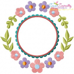 Summer Flower Frames Embroidery Design Bundle-11