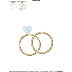 Wedding Rings Embroidery Design Pattern-2