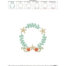 Beach Frame Embroidery Design Pattern-2