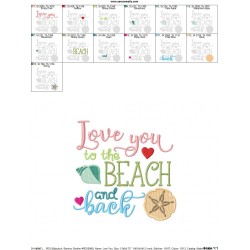 Love You To The Beach And Back-1 Embroidery Design Pattern-2