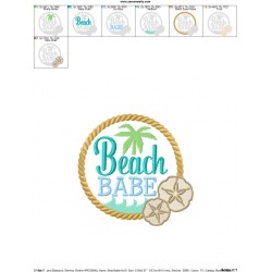 Beach Babe Embroidery Design Pattern-2