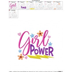 Girl Power Embroidery Design Pattern-2