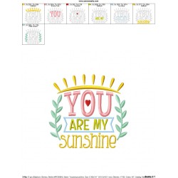 You Are My Sunshine Embroidery Design Pattern-2