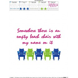 Empty Beach Chairs Embroidery Design Pattern-2