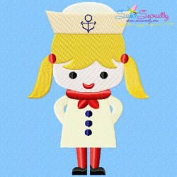 Little Sailor Girl Embroidery Design Pattern-1