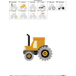 Tractor Embroidery Design Pattern-2