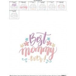 Best Mommy Ever Embroidery Design Pattern-2