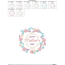 Happy Mother's Day Frame-1 Embroidery Design Pattern-2